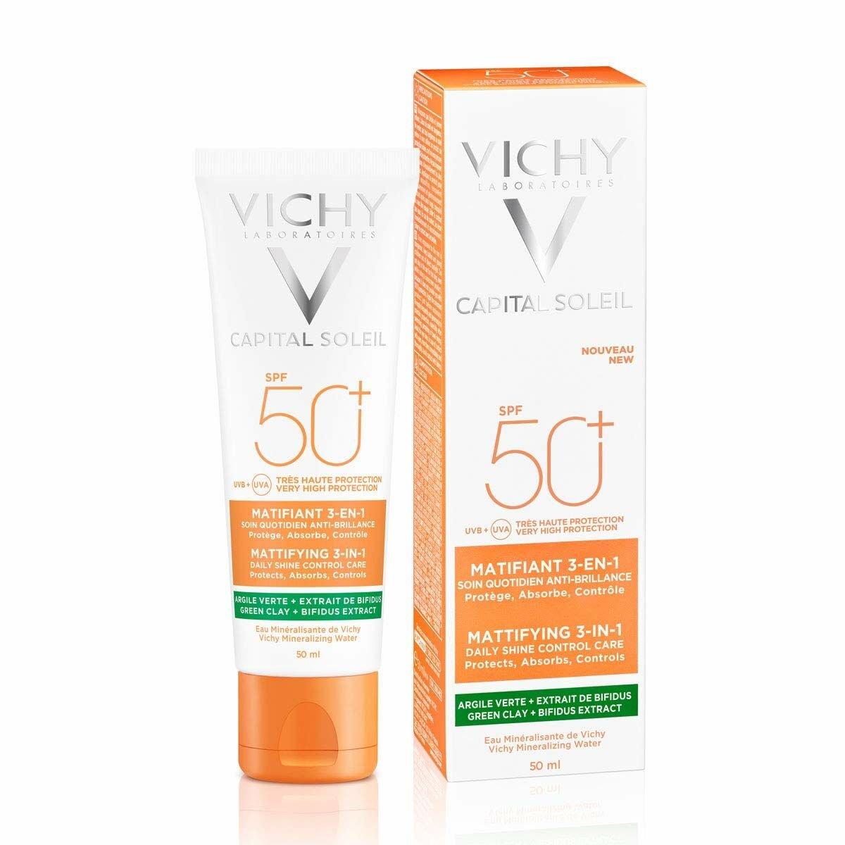 Crème Solaire Visage Vichy Capital Soleil SPF 50+ – Peaux Sensibles (50 ml) - Maison Sango