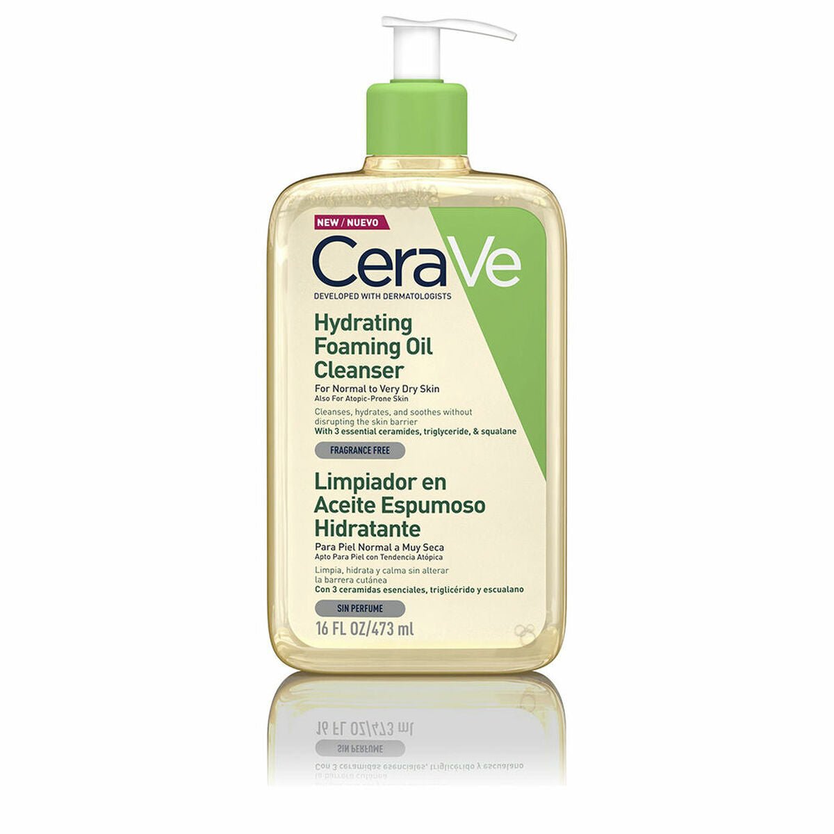 Huile Nettoyante Moussante CeraVe Cleanser –Peaux Normales à Très Sèches (473 ml) - Maison Sango
