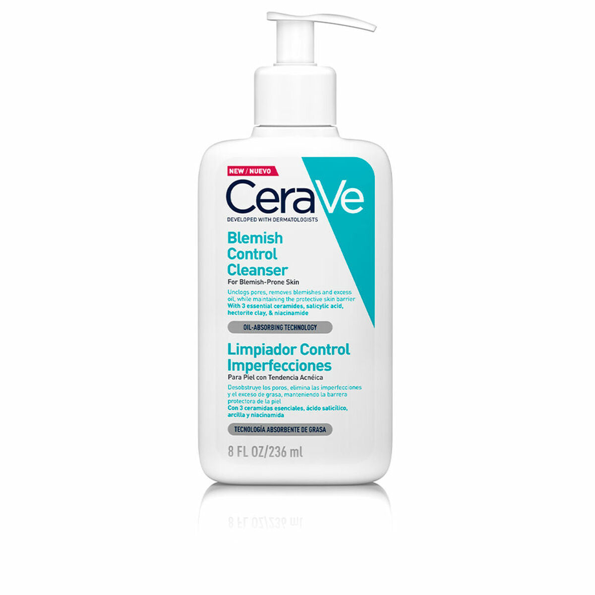 Gel Nettoyant Anti-Imperfections CeraVe Blemish Control – Acide Salicylique (236 ml) - Maison Sango