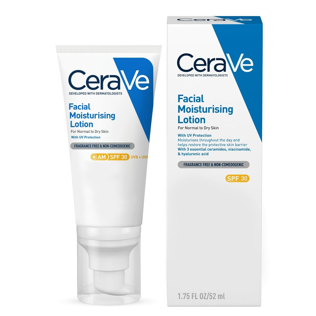 Lotion Hydratante Visage CeraVe SPF 30 – Hydratation & Protection UV (52 ml) - Maison Sango